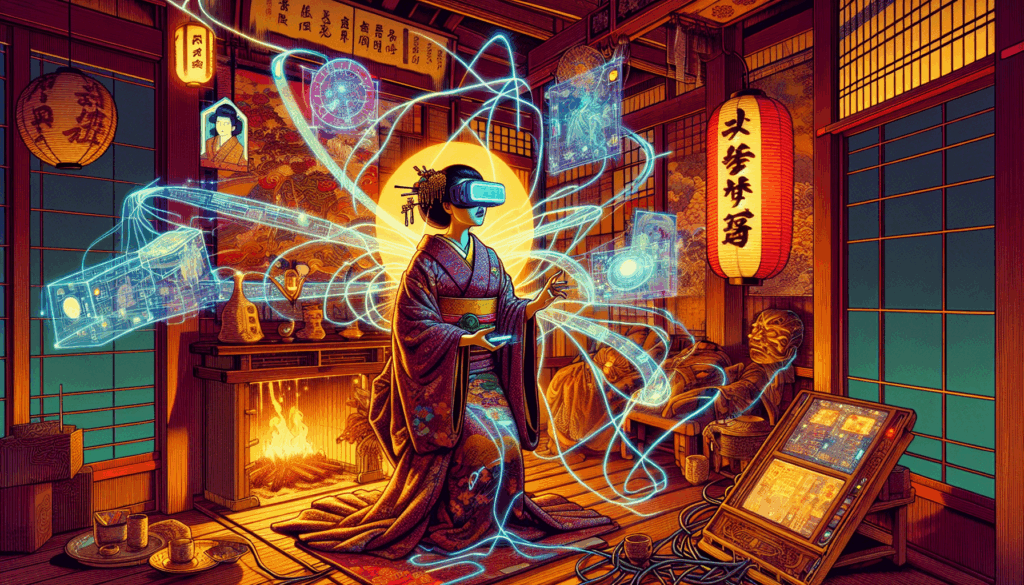 A futuristic fortune-telling concept with virtual reality