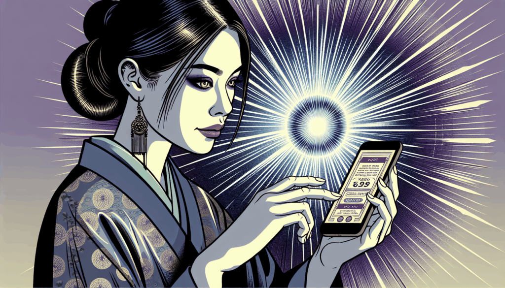 A person using a mobile phone for fortune-telling